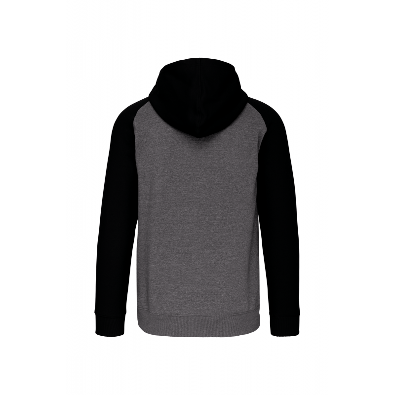 Veste molleton zippée capuche bicolore unisexe Veste molleton zippée capuche bicolore unisexe