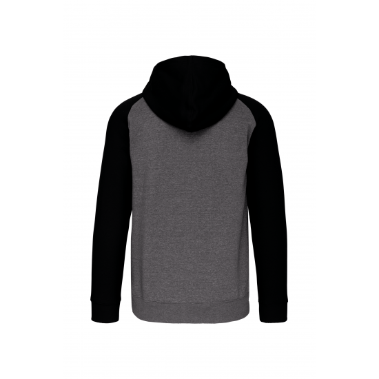 Veste molleton zippée capuche bicolore unisexe