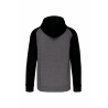 Veste molleton zippée capuche bicolore unisexe