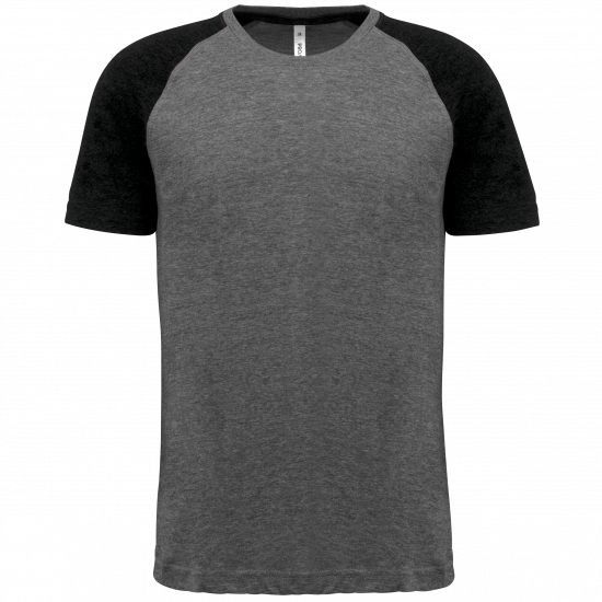 T-shirt bicolore sport manches courtes adulte