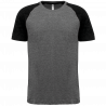 T-shirt bicolore sport manches courtes adulte