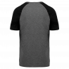 T-shirt bicolore sport manches courtes adulte