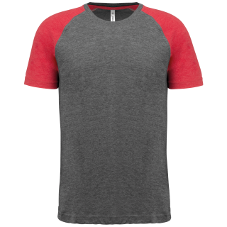 T-shirt bicolore sport manches courtes adulte