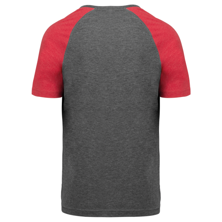 T-shirt bicolore sport manches courtes adulte