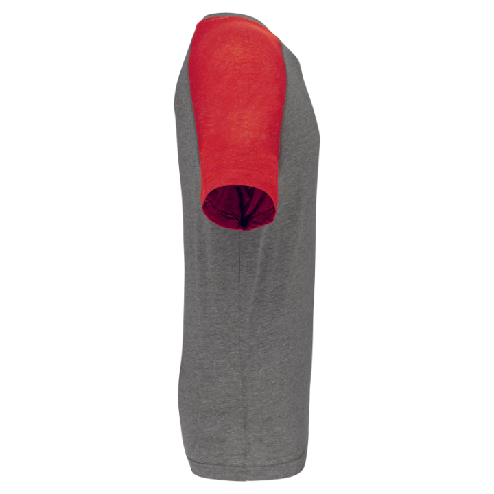 T-shirt bicolore sport manches courtes adulte