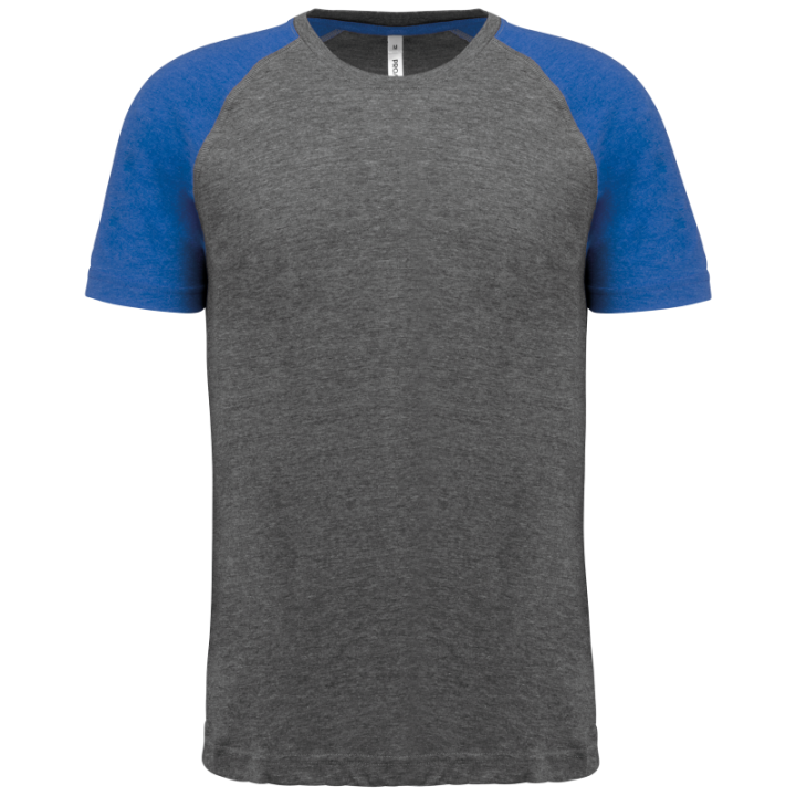T-shirt bicolore sport manches courtes adulte