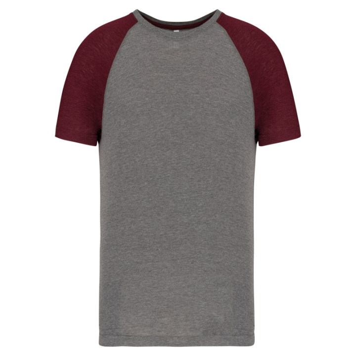T-shirt bicolore sport manches courtes adulte