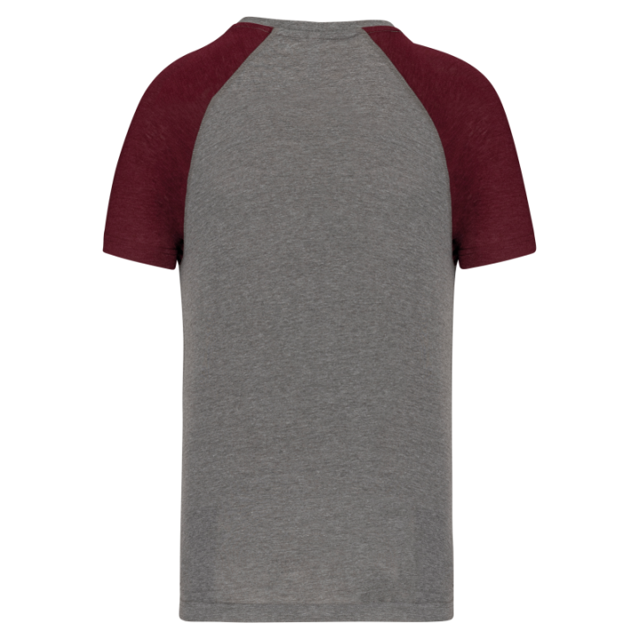 T-shirt bicolore sport manches courtes adulte