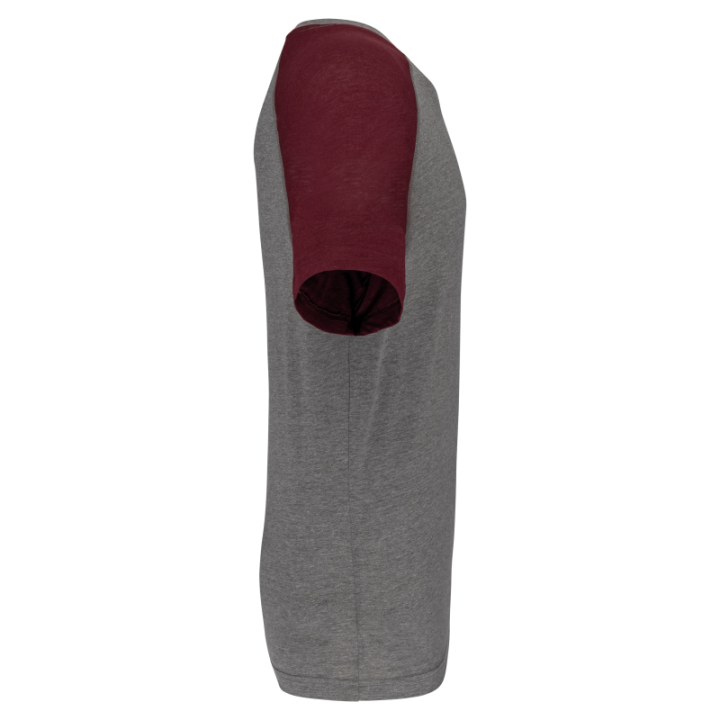 T-shirt bicolore sport manches courtes adulte