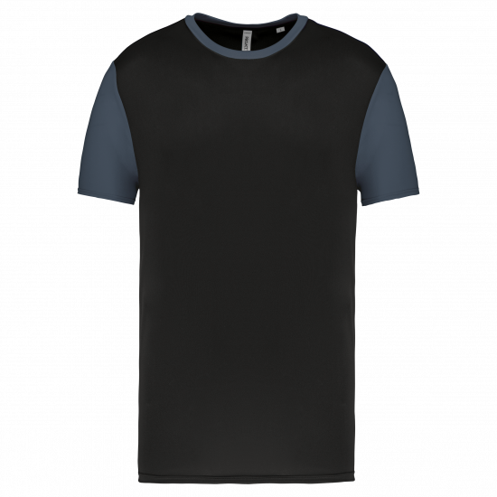 Maillot manches courtes bicolore unisexe