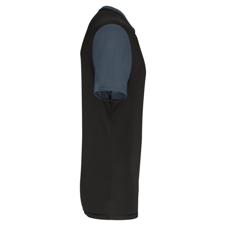 Maillot manches courtes bicolore unisexe