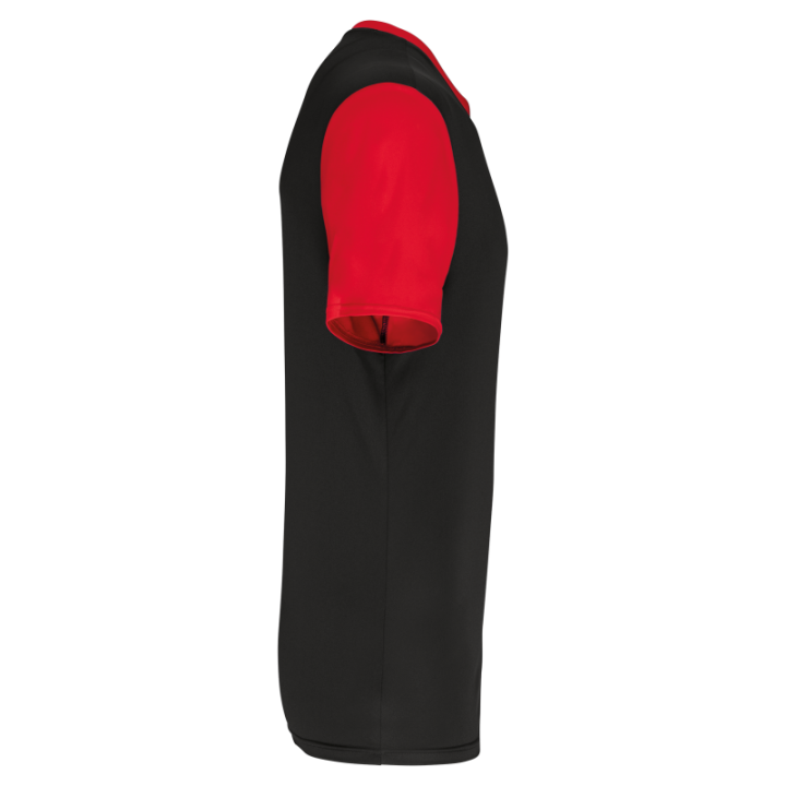 Maillot manches courtes bicolore unisexe