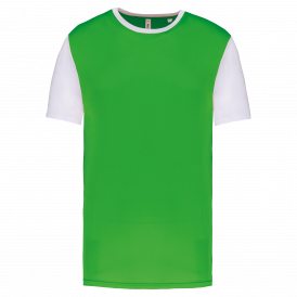 Maillot manches courtes bicolore unisexe