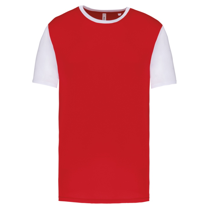 Maillot manches courtes bicolore unisexe