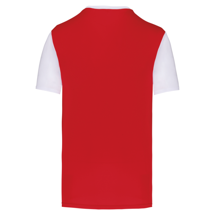 Maillot manches courtes bicolore unisexe