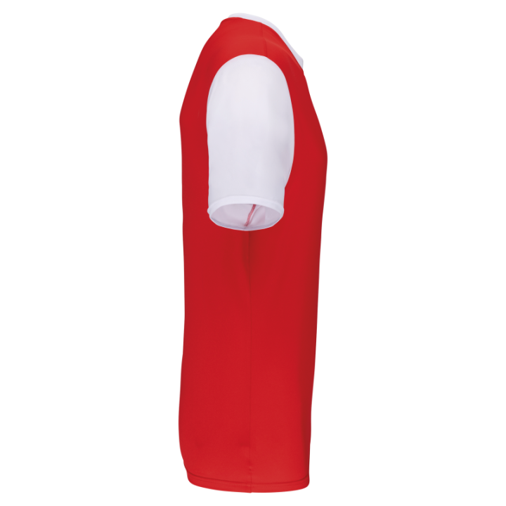 Maillot manches courtes bicolore unisexe