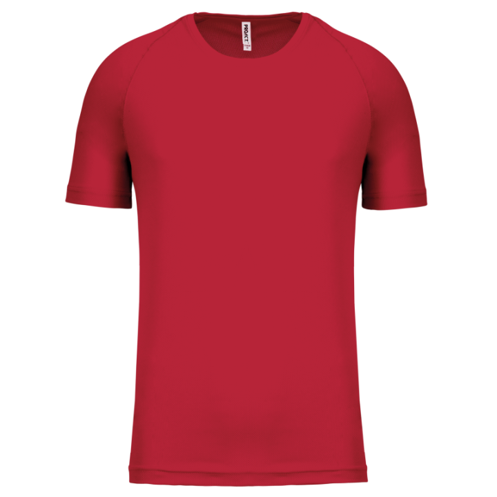 T-shirt sport 100% polyester manches courtes homme