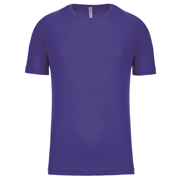 T-shirt sport 100% polyester manches courtes homme