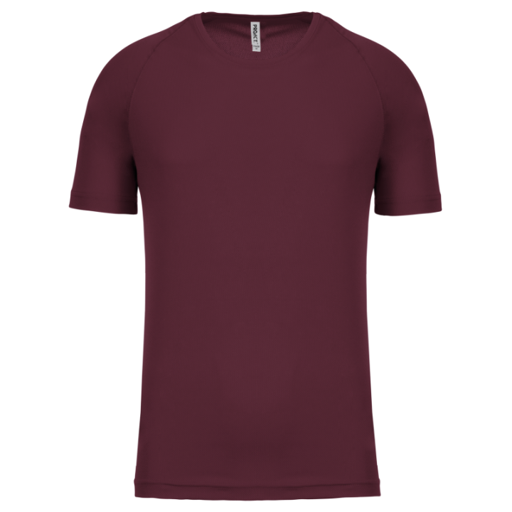 T-shirt sport 100% polyester manches courtes homme