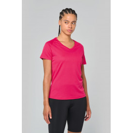 T-shirt de sport manches courtes col v femme PROACT