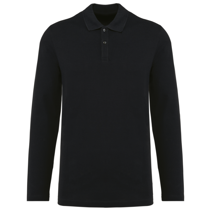 Polo manches longues homme coton Supima