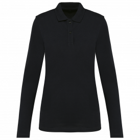 Polo femme manches longues coton Supima de qualité supérieure (2)