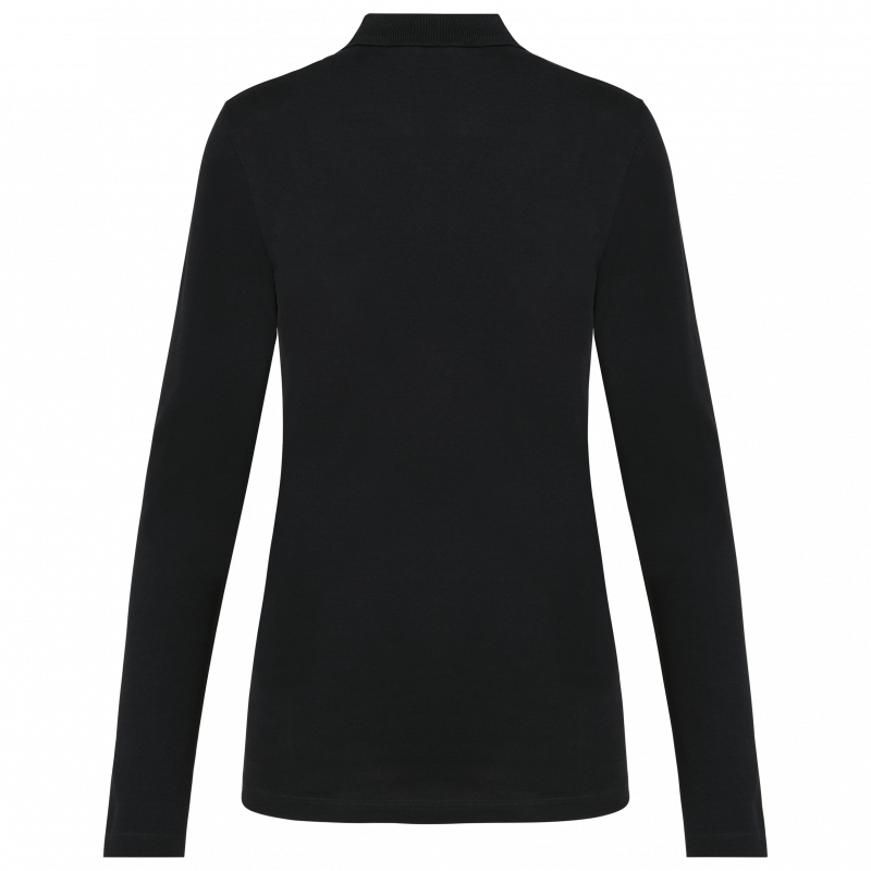 Polo femme manches longues coton Supima de qualité supérieure