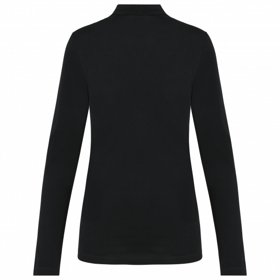 Polo femme manches longues coton Supima de qualité supérieure