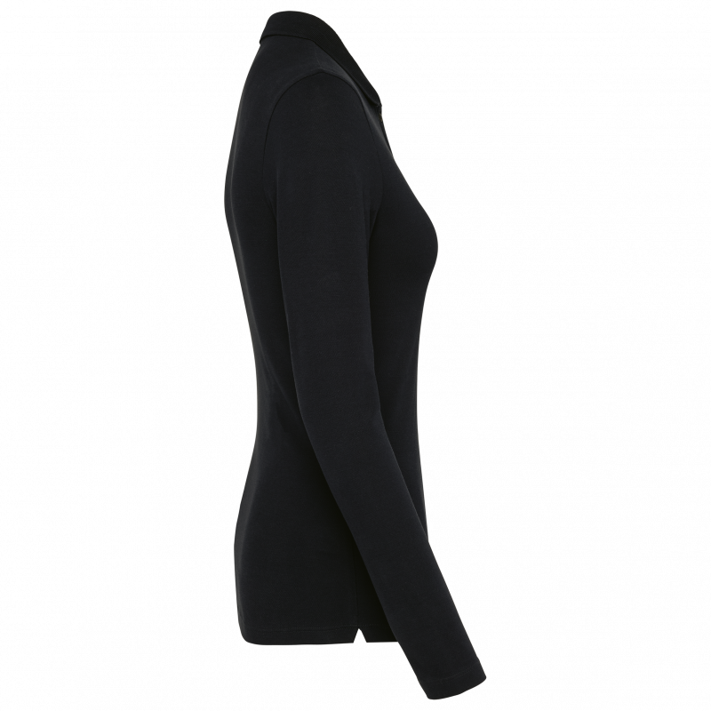 Polo femme manches longues coton Supima de qualité supérieure