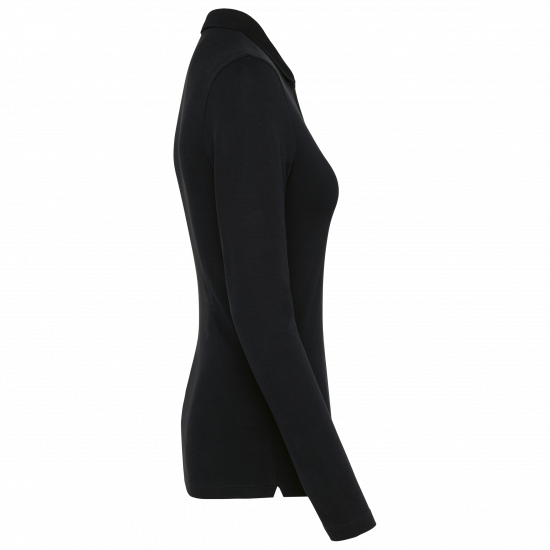 Polo femme manches longues coton Supima de qualité supérieure