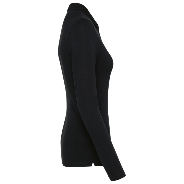 Polo femme manches longues coton Supima de qualité supérieure