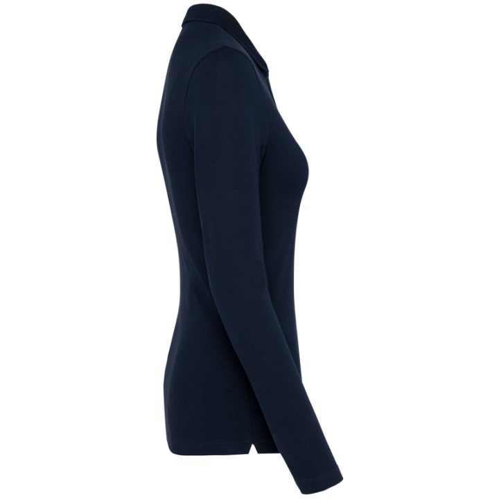 Polo femme manches longues coton Supima de qualité supérieure