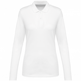 Polo femme manches longues coton Supima de qualité supérieure