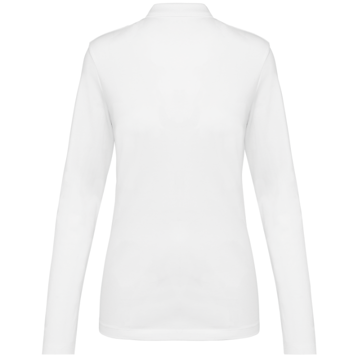 Polo femme manches longues coton Supima de qualité supérieure
