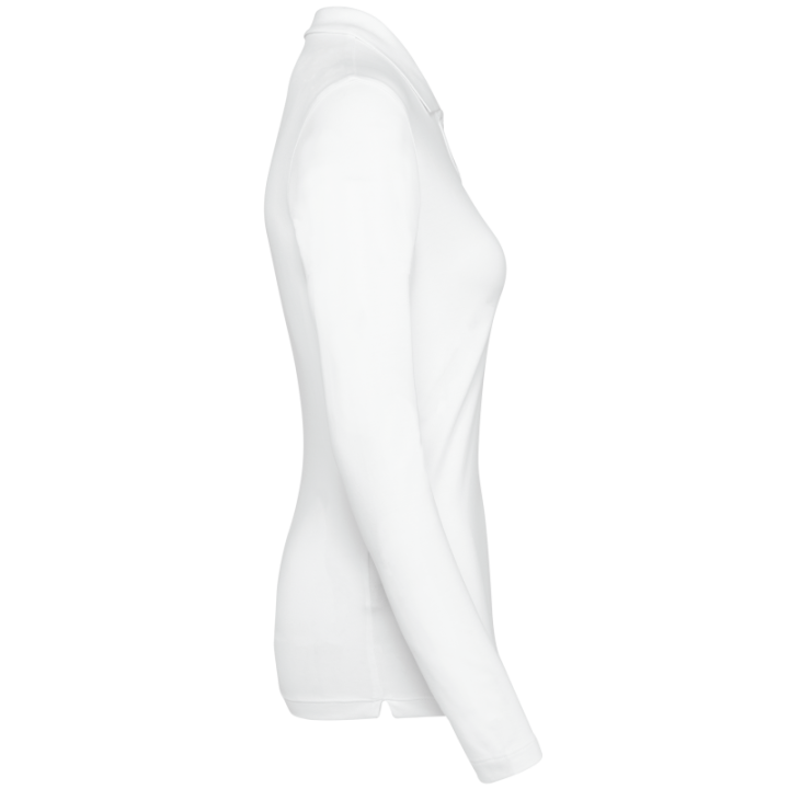 Polo femme manches longues coton Supima de qualité supérieure