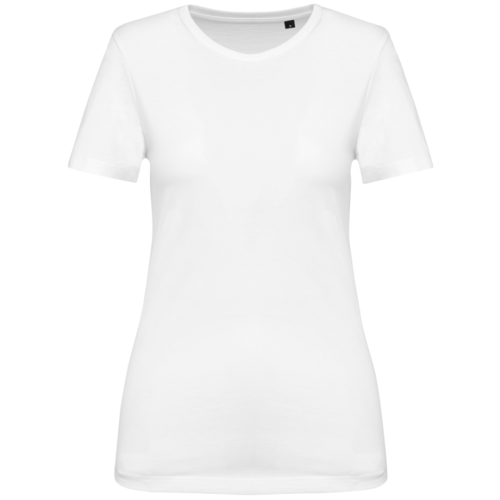 T-shirt femme coton Supima col rond manches courtes