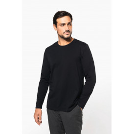 T-shirt homme manches longues coton Supima col rond