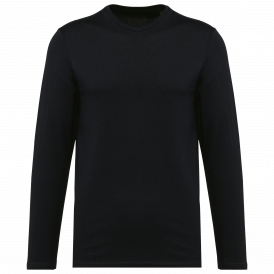 T-shirt homme manches longues coton Supima col rond (2)
