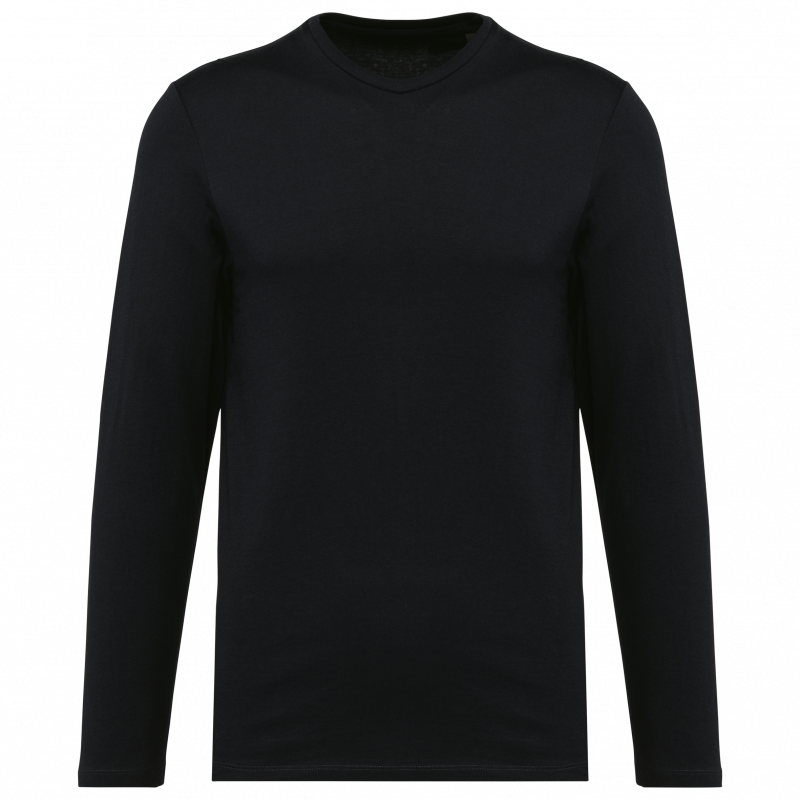 T-shirt homme manches longues coton Supima col rond
