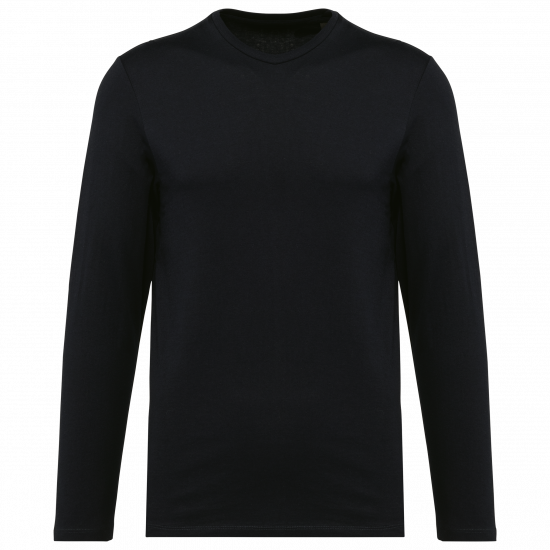 T-shirt homme manches longues coton Supima col rond