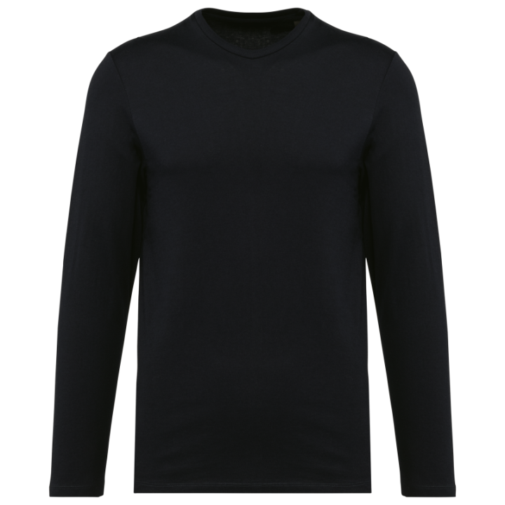 T-shirt homme manches longues coton Supima col rond