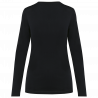 T-shirt à col rond en coton Supima manches longues femme