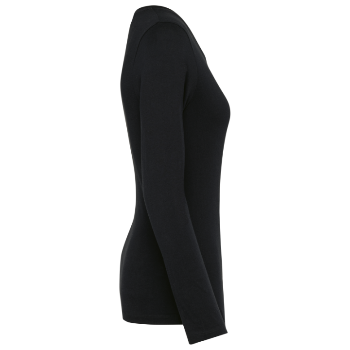 T-shirt à col rond en coton Supima manches longues femme