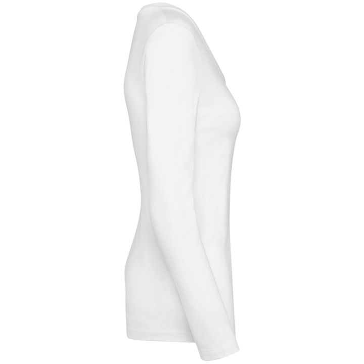 T-shirt à col rond en coton Supima manches longues femme