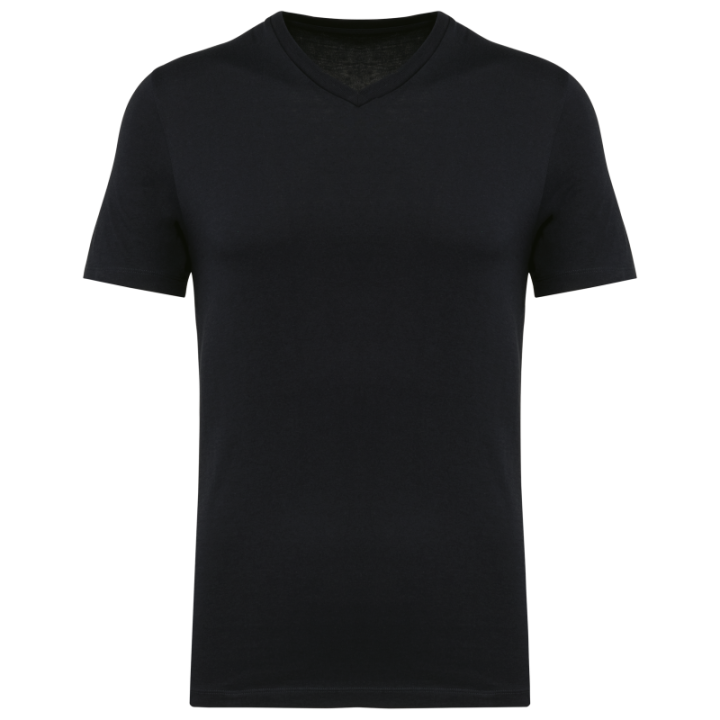 T-shirt homme coton Supima col V manches courtes