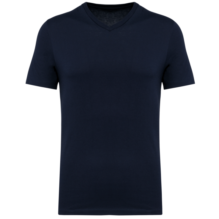 T-shirt homme coton Supima col V manches courtes