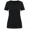 T-shirt femme coton Supima col V manches courtes