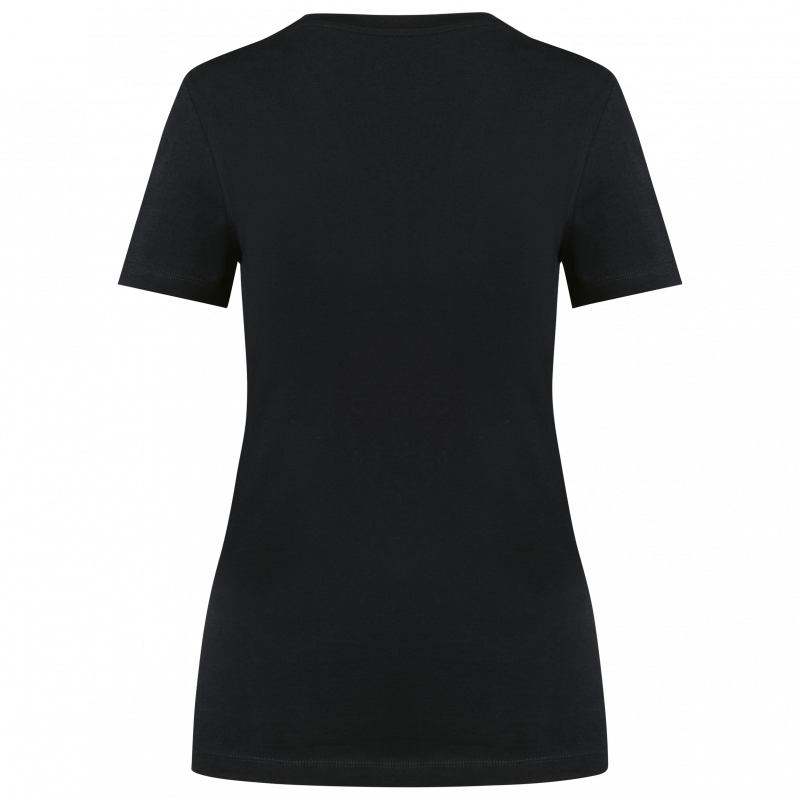 T-shirt femme coton Supima col V manches courtes
