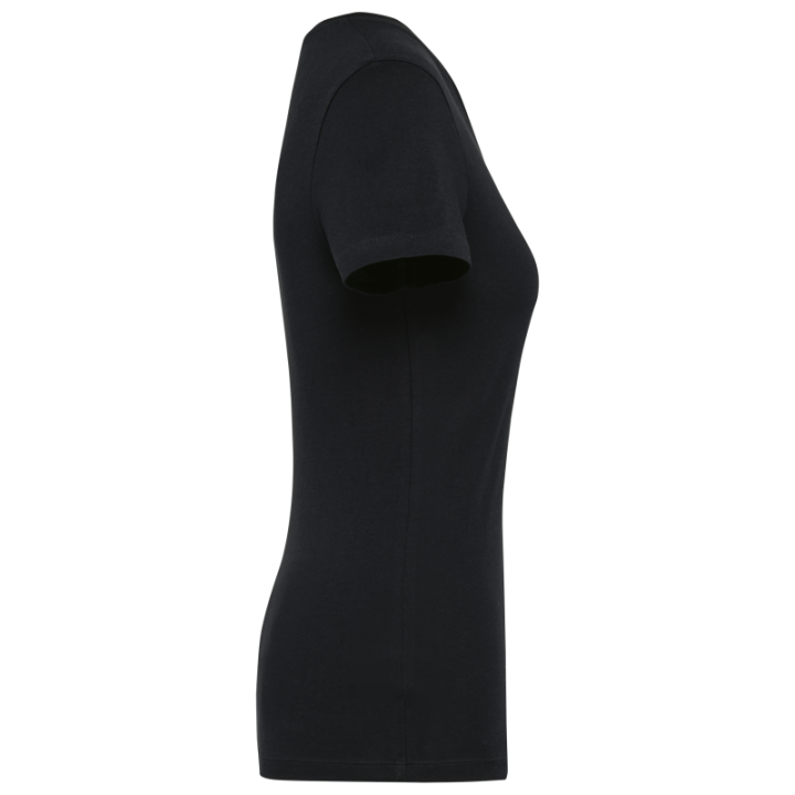 T-shirt femme coton Supima col V manches courtes