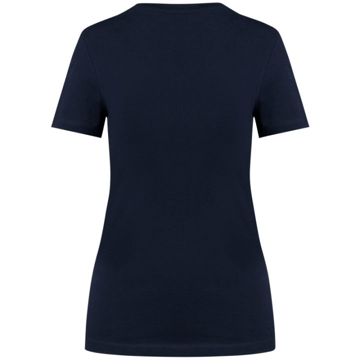 T-shirt femme coton Supima col V manches courtes